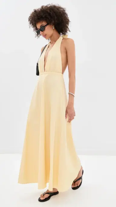 LIONESS District Maxi Dress Lemon L | Thumbnail 5