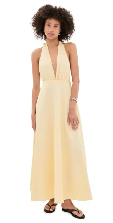 LIONESS District Maxi Dress Lemon L | Thumbnail 1