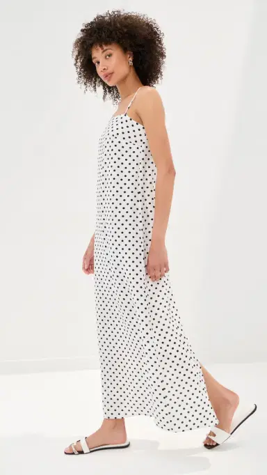 LE BOP Hailey Maxi Dress White Dot M | Thumbnail 4 LE BOP Hailey Maxi Dress White Dot M | Thumbnail 4