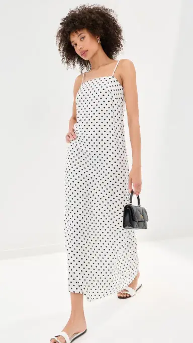 LE BOP Hailey Maxi Dress White Dot M | Thumbnail 5 LE BOP Hailey Maxi Dress White Dot M | Thumbnail 5