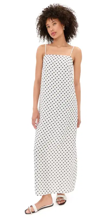 LE BOP Hailey Maxi Dress White Dot M | Thumbnail 1 LE BOP Hailey Maxi Dress White Dot M | Thumbnail 1