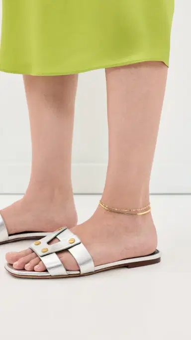 By Adina Eden Double Strand Multi Chain Anklet | Thumbnail 3