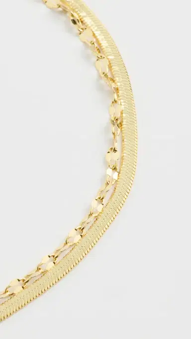 By Adina Eden Double Strand Multi Chain Anklet | Thumbnail 4