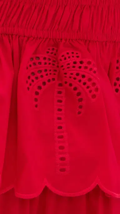 English Factory Embroidery Strapless Top Red | Thumbnail 6 English Factory Embroidery Strapless Top Red | Thumbnail 6