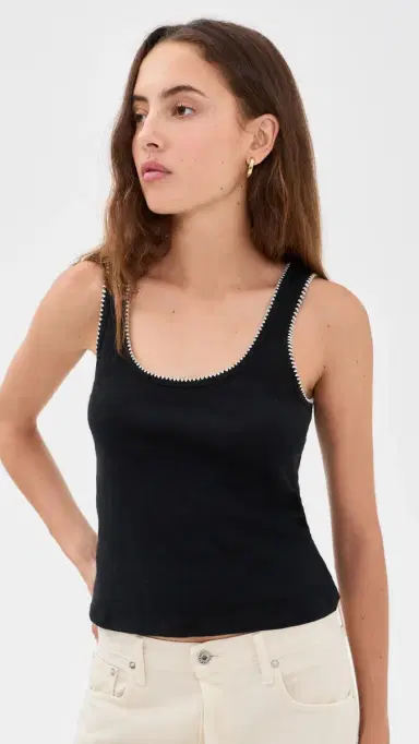 Z Supply Julian Crochet Tank Black L | Thumbnail 2