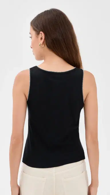 Z Supply Julian Crochet Tank Black L | Thumbnail 3