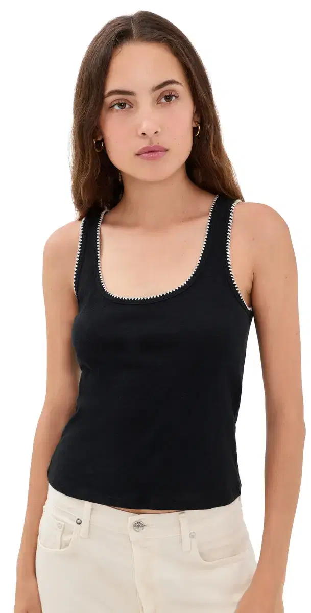 Z Supply Julian Crochet Tank Black