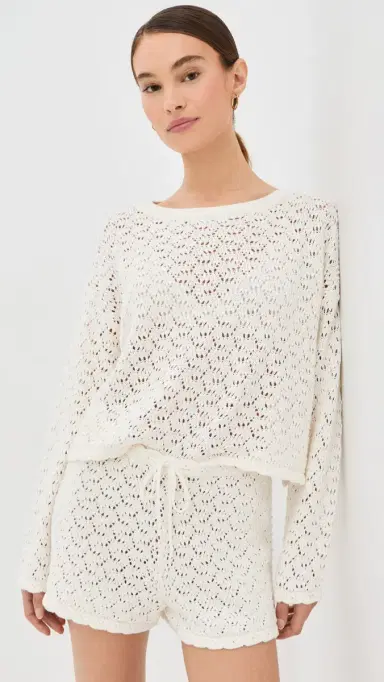 Sablyn Rosie Cropped Pullover Gardenia | Thumbnail 2 Sablyn Rosie Cropped Pullover Gardenia | Thumbnail 2