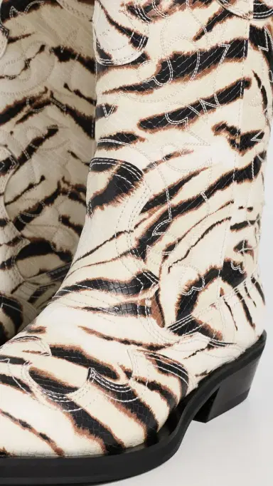Ganni Embroidered Zebra Western Boots | Thumbnail 6 Ganni Embroidered Zebra Western Boots | Thumbnail 6