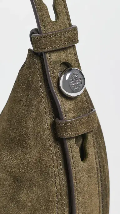 Tory Burch Romy Suede Half Moon Bag Leccio | Thumbnail 5 Tory Burch Romy Suede Half Moon Bag Leccio | Thumbnail 5