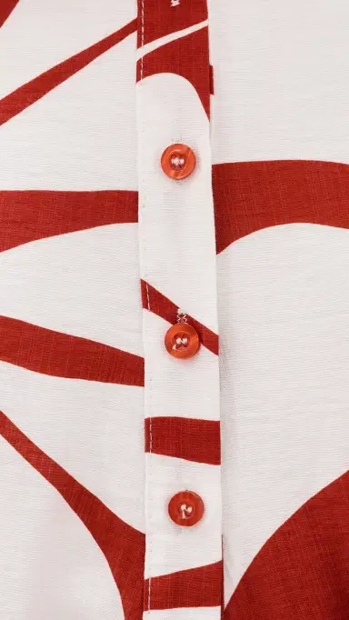 SEVEN WONDERS Arlette Mini Dress Sandy Red/White L | Thumbnail 6