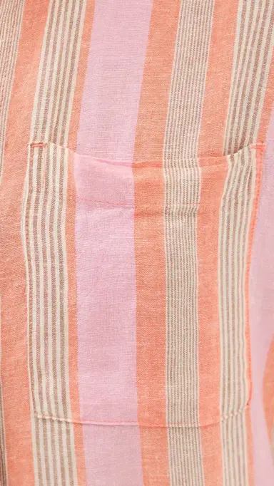 Z Supply Perfect Striped Button Up Tiger ily | Thumbnail 6