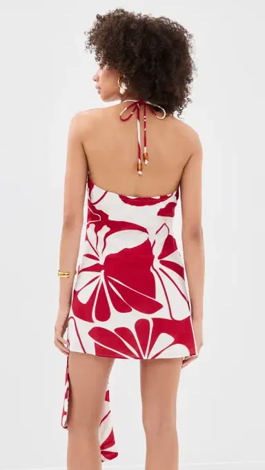 Seven Wonders ahara Halter Mini Dress andy Red/White | Thumbnail 3