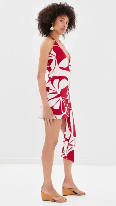 Seven Wonders ahara Halter Mini Dress andy Red/White | Thumbnail 4