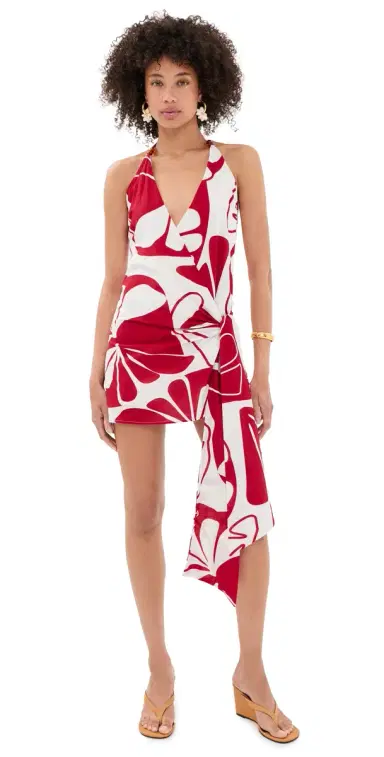 Seven Wonders ahara Halter Mini Dress andy Red/White | Thumbnail 1