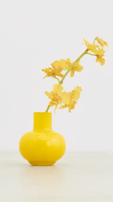 Marimekko Mini Vase Yellow One Size | Thumbnail 3