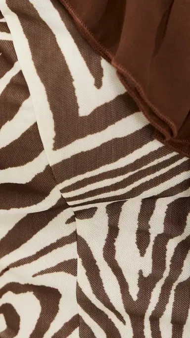 Bailey Rose Zebra Blouse Cream/Brown M | Thumbnail 6