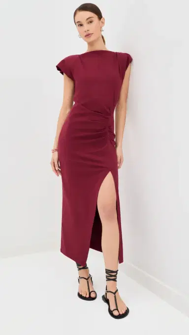 Isabel Marant Nadela Dress Dark Burgundy 44 | Thumbnail 2