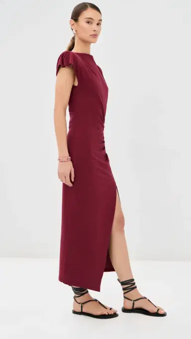 Isabel Marant Nadela Dress Dark Burgundy 44 | Thumbnail 4