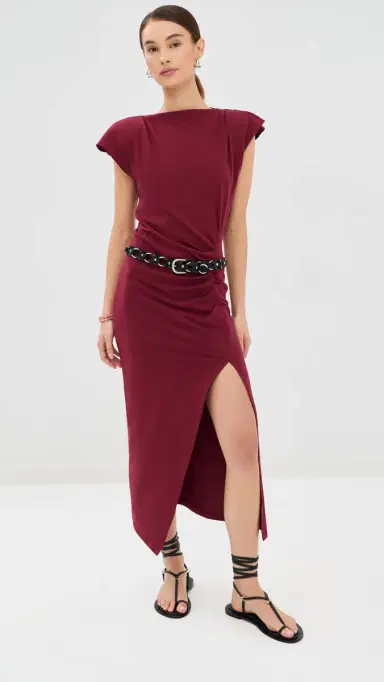 Isabel Marant Nadela Dress Dark Burgundy 44 | Thumbnail 5