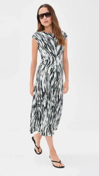 Proenza Schouler White Label Miranda Dress Pale Blue Multi S | Thumbnail 5