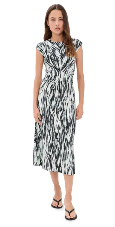Proenza Schouler White Label Miranda Dress Pale Blue Multi S | Thumbnail 1