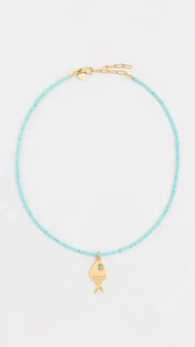 HART Teeny Gemstone Fish Charm Necklace | Thumbnail 2 HART Teeny Gemstone Fish Charm Necklace | Thumbnail 2