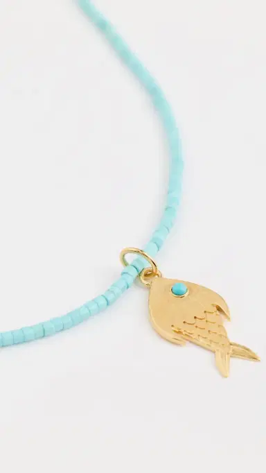 HART Teeny Gemstone Fish Charm Necklace | Thumbnail 4 HART Teeny Gemstone Fish Charm Necklace | Thumbnail 4