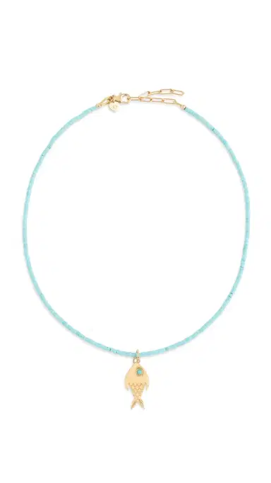 HART Teeny Gemstone Fish Charm Necklace | Thumbnail 5 HART Teeny Gemstone Fish Charm Necklace | Thumbnail 5