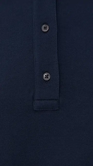 Wardrobe.NYC WARDROBE. NYC Crop Polo Top Navy L | Thumbnail 6