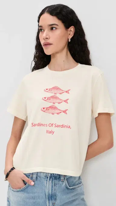Sunny Somewhere Sardines of Sardinia Everyday Tee Off White | Thumbnail 2 Sunny Somewhere Sardines of Sardinia Everyday Tee Off White | Thumbnail 2