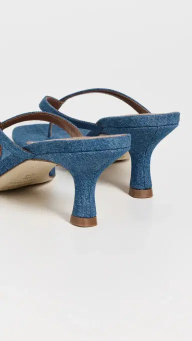 Staud Freja Denim Kitten Heel Sandals | Thumbnail 4 Staud Freja Denim Kitten Heel Sandals | Thumbnail 4