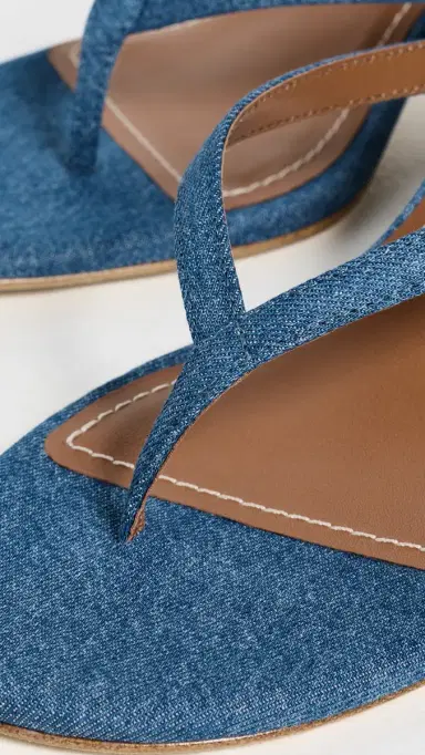 Staud Freja Denim Kitten Heel Sandals | Thumbnail 6 Staud Freja Denim Kitten Heel Sandals | Thumbnail 6