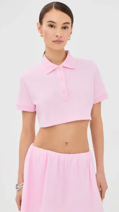 Wardrobe.NYC WARDROBE. NYC Cropped Polo Top | Thumbnail 2