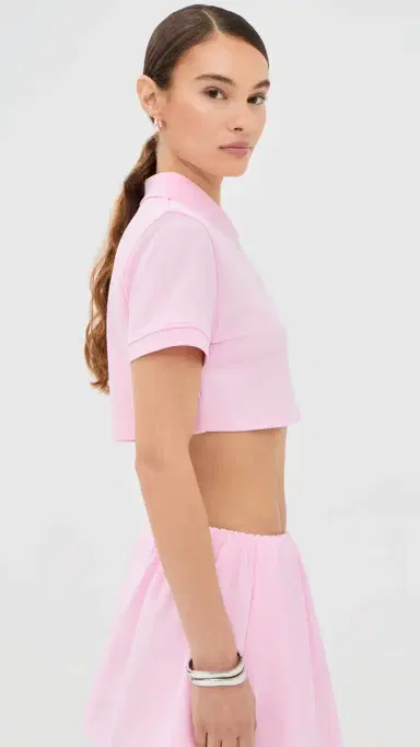 Wardrobe.NYC WARDROBE. NYC Cropped Polo Top | Thumbnail 4