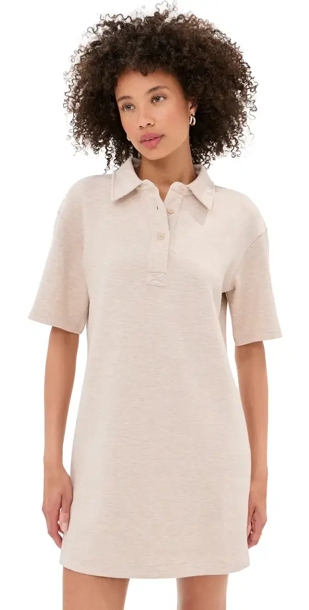 Solene Polo ini Dress Heathered Oat
