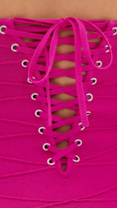 Fleur du Mal Bandage Dress Wild Pink | Thumbnail 6 Fleur du Mal Bandage Dress Wild Pink | Thumbnail 6
