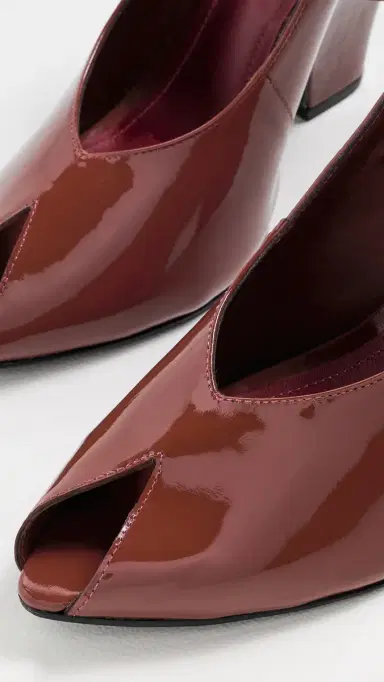 Schutz Liv Peep Toe Heels Wine Berry 7 | Thumbnail 6 Schutz Liv Peep Toe Heels Wine Berry 7 | Thumbnail 6