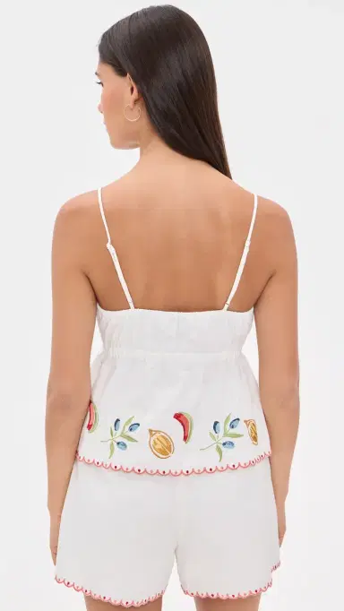 MINKPINK Santorini Embroidered Cami White | Thumbnail 3