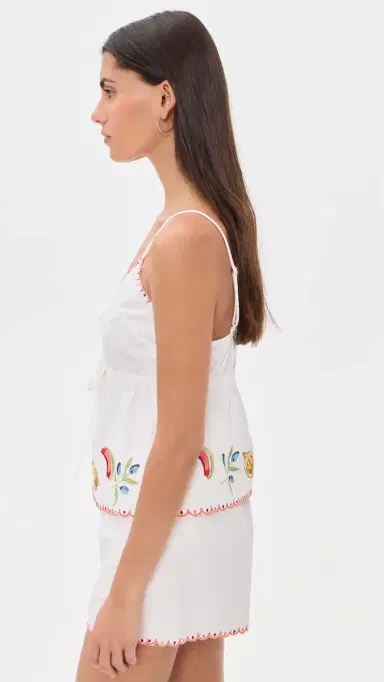 MINKPINK Santorini Embroidered Cami White | Thumbnail 4