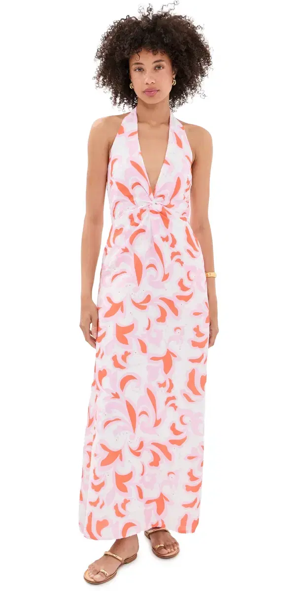 Saga axi Dress olly Pink/Orange