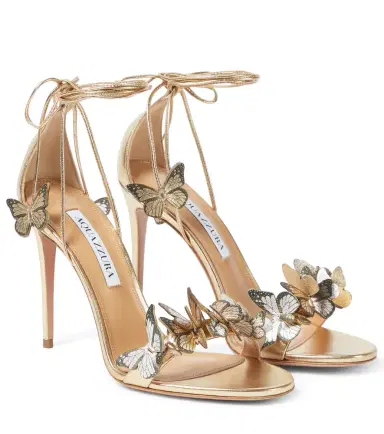 Aquazzura Papillon 105 appliqué leather sandals | Thumbnail 1 Aquazzura Papillon 105 appliqué leather sandals | Thumbnail 1