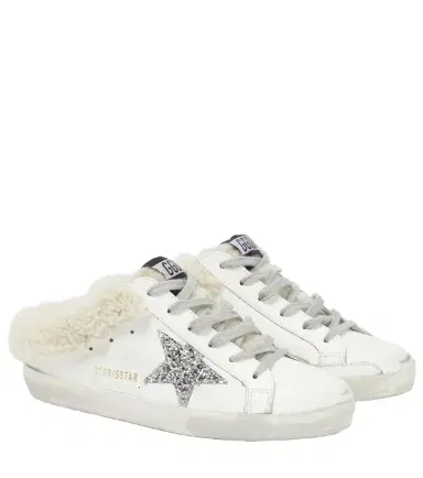 Golden Goose Super-Star shearling-lined mules | Thumbnail 1 Golden Goose Super-Star shearling-lined mules | Thumbnail 1