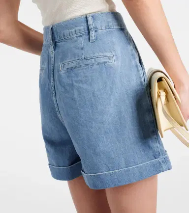 Frame Pleated denim shorts | Thumbnail 4