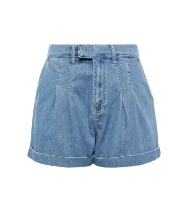 Frame Pleated denim shorts | Thumbnail 1