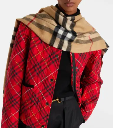 Burberry Check cashmere scarf | Thumbnail 5