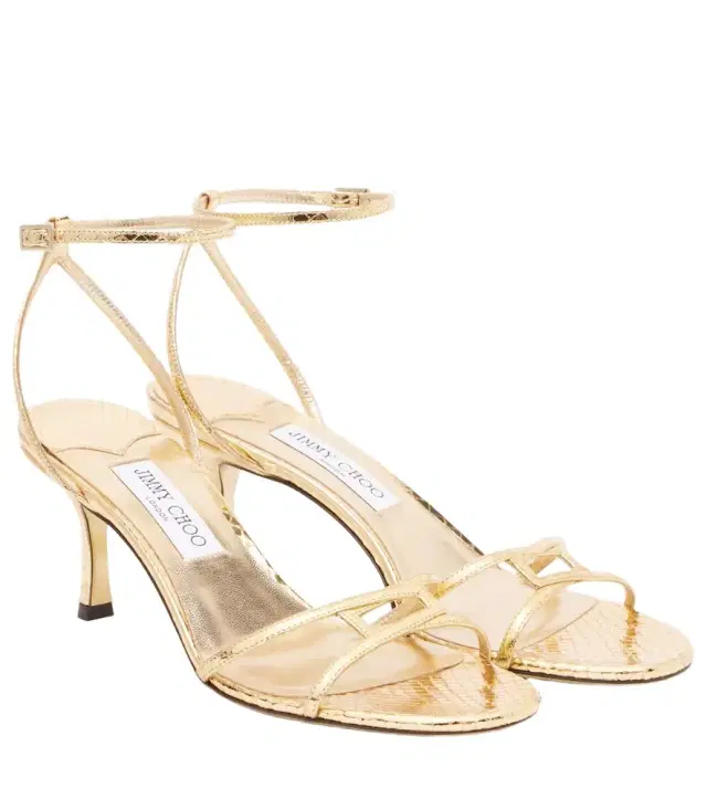 Jimmy Choo 1998 Leo 65 metallic leather sandals