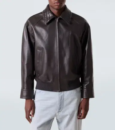 Bottega Veneta Intrecciato leather jacket | Thumbnail 4