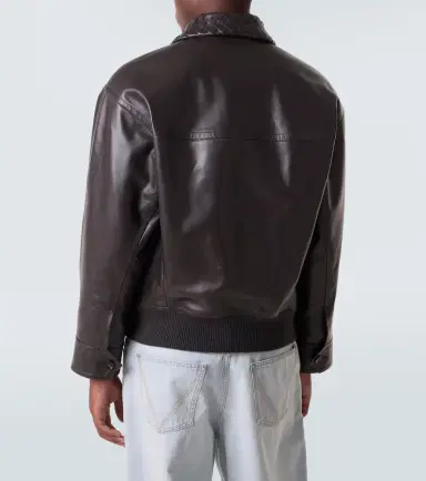 Bottega Veneta Intrecciato leather jacket | Thumbnail 6