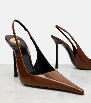 Saint Laurent Vendome 110 leather slingback pumps | Thumbnail 2